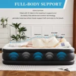 Queen Air Mattress, 18 Inches Adjustable with Built-in High Capacity Pump - Image 3