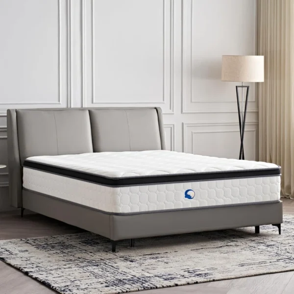 12 Inch Queen Size Hybrid Mattress - Medium Firm, Memory Foam & Pocket Springs, Motion Isolation