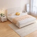 Cream Princess Double Bed Storage Design Fashionable Wedding Master Bedroom Bed Relax Reading Cama De Casal Bedroom Furniture