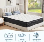 10/12 Inch Hybrid Memory Foam Mattress in a Box, Pressure Relief, Pocket Springs for Motion Isolation, Medium Firm S - Image 6