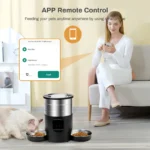 4.5L Automatic Cat Feeder With WiFi Button Smart Pet Cat/Dogs Food Dispenser Two Stainless Steel Bowls Feeder Pet Supplies - Image 2