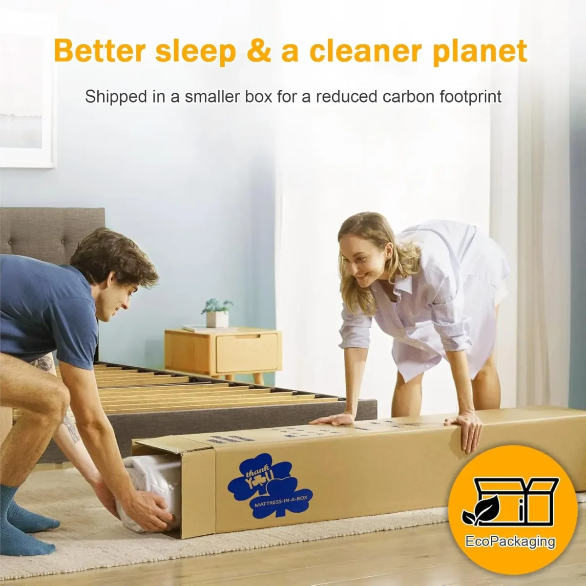 Twin Size Mattress Gel Memory Foam Bed Mattress in a Box Medium Firm and Good Support Removable and Washable Design Breathable F - Image 4