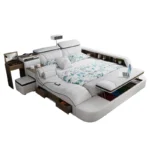 European Style Double Bed Modern Storage Loft Multifunctional King Double Bed Full Size Floor Cama Inteligente Bedroom Furniture - Image 6
