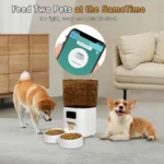 Smart Pet Feeder with Dual Bowls, WiFi APP Remote Control 5L Transparent Storage Bucket Automatic Cat Food Dispenser, Timed Quan - Image 2