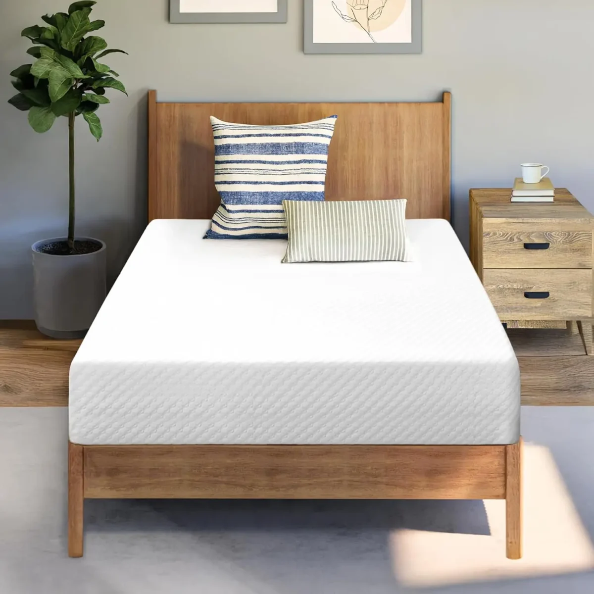 8 Inch Twin Cooling Gel Memory Foam Mattress Medium Firm CertiPUR-US Certified Foam Mattress in a Box Enhanced Pressure Relief R - Image 1