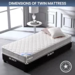 6 Inch Twin Mattress Medium Firm Innerspring Support with Tight Top Memory Foam Polyester Cover Lightweight Easy Setup Twin Matt - Image 2