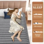 10 Inch Twin Hybrid Memory Foam Mattress Pocket Spring Pressure Relief CertiPUR-US Certified Grey - Image 5