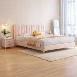 Cream Princess Double Bed Storage Design Fashionable Wedding Master Bedroom Bed Relax Reading Cama De Casal Bedroom Furniture - Image 3
