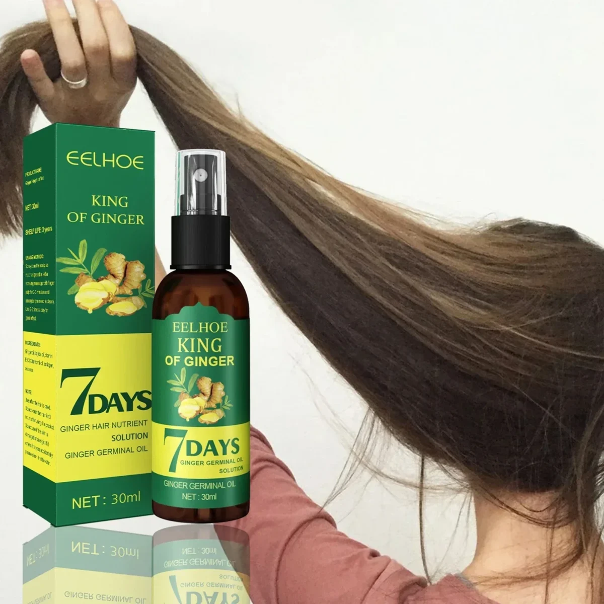 2024 Ginger Hair Growth Serum Sprayer Hair Regrowth s Grow Thicker Longer Hair Accelerate Growth For Men And Women - Image 1