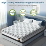 Maxzzz 12-14 Inch Twin/Full/King Size Hybrid Mattress, Cooling Gel Infused Memory Foam and Pocket Spring Mattress, Odor-free - Image 6