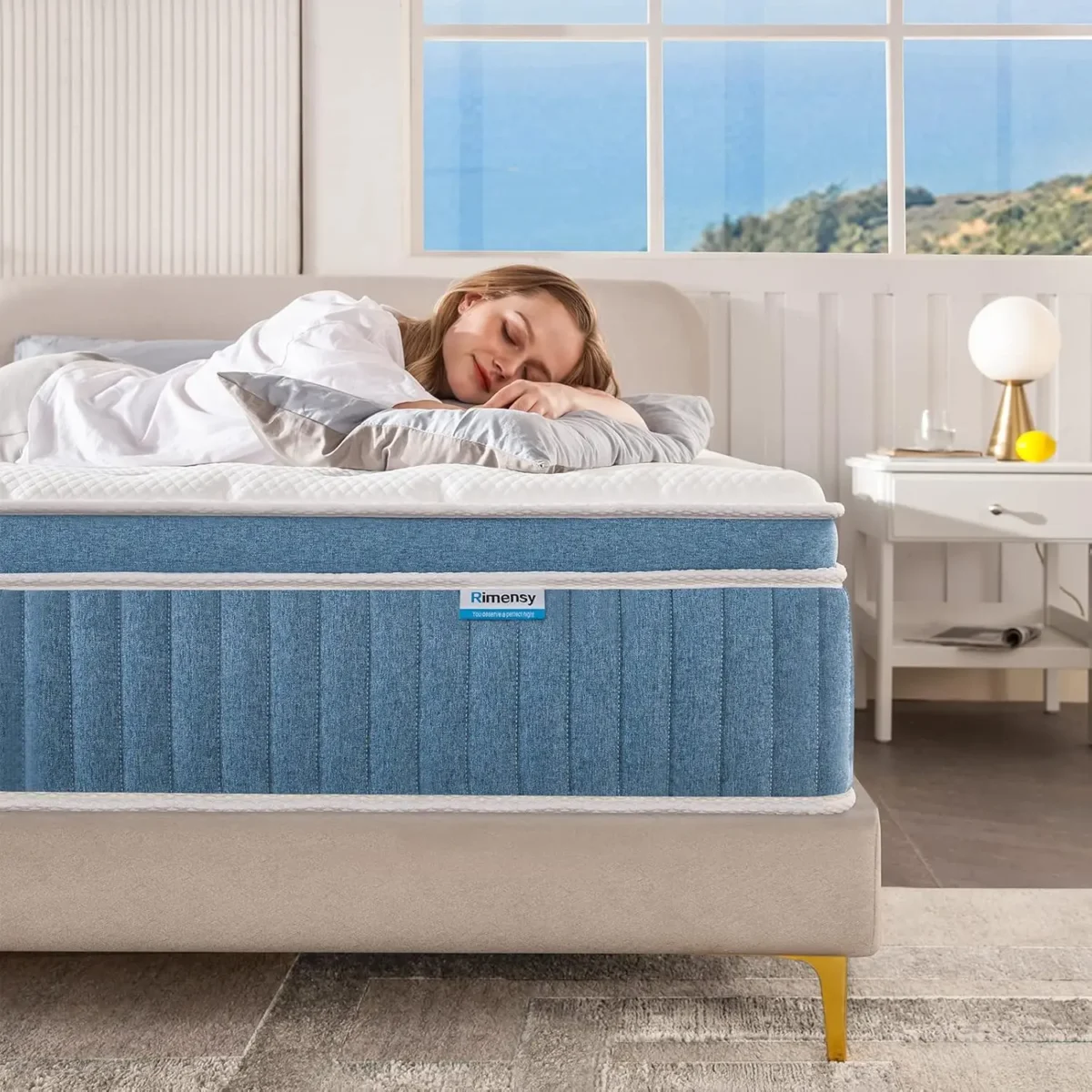 12/14 Inch HybridFullKingQueen Mattress in a Box, Gel Memory Foam Mattress, Individually Wrapped Pocket Coils Innerspring Mattre - Image 1