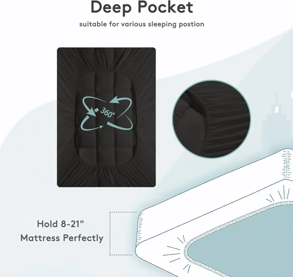 Mattress Topper Twin XL,Extra Thick Mattress Pad Cover for Back Pain,Cooling Mattress Protector with 8-21 Inch Deep Pocket,Overf - Image 5