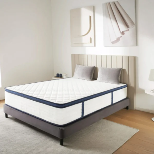 10/12/14 Inch Queen Size Mattress in a Box, Hybrid Mattress with Memory Foam, Medium Firm for Back Pain Relief