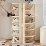 Multi layer shoe rack, space saving, household simple shoe cabinet, economical, door crevice, large capacity storage rack