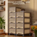 Middle ancient style movable storage cabinet, multi-layer drawer storage cabinet, living room snack storage cabinet - Image 4