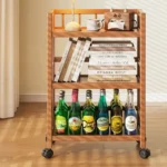 Removable Storage Rack Portable Furniture Handcart Snack Organizer Cabinet Hot Pot Multifunctional Shelf Kitchen Vegetable Racks - Image 2