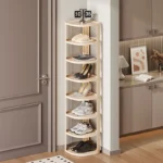 Multi layer shoe rack, space saving, household simple shoe cabinet, economical, door crevice, large capacity storage rack - Image 2