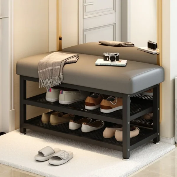 Shoe Changing Stool Seated Shoe Cabinet Entrance door Soft Cushion Bench Multi-layer Shoes Stools Space-saving Shoes Cabinet
