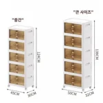 Multi-Layer Wardrobe Containers With Wheels Multifunctional Floor-Standing Bedroom Folding Storage Box Plastic Kitchen Cabinets - Image 6