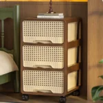 Middle ancient style movable storage cabinet, multi-layer drawer storage cabinet, living room snack storage cabinet - Image 6
