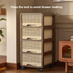 Medieval style removable storage cabinet multi-layer drawer locker large capacity living room locker snack locker