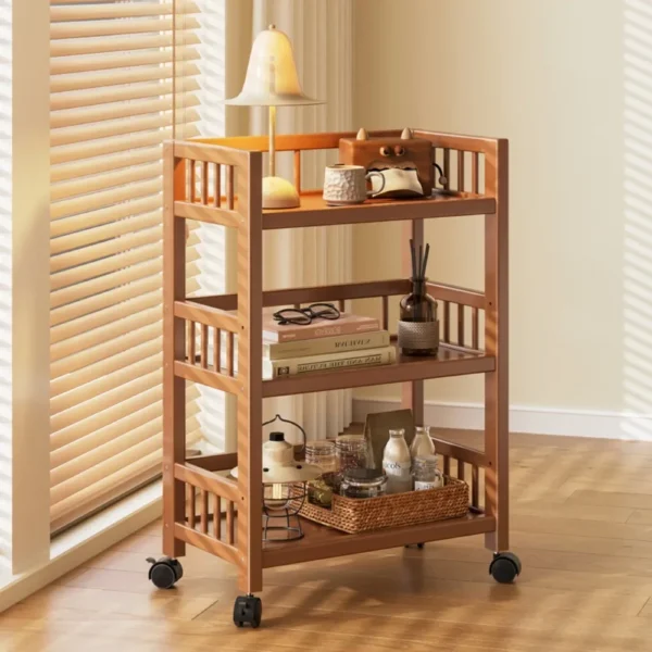 Removable Storage Rack Portable Furniture Handcart Snack Organizer Cabinet Hot Pot Multifunctional Shelf Kitchen Vegetable Racks