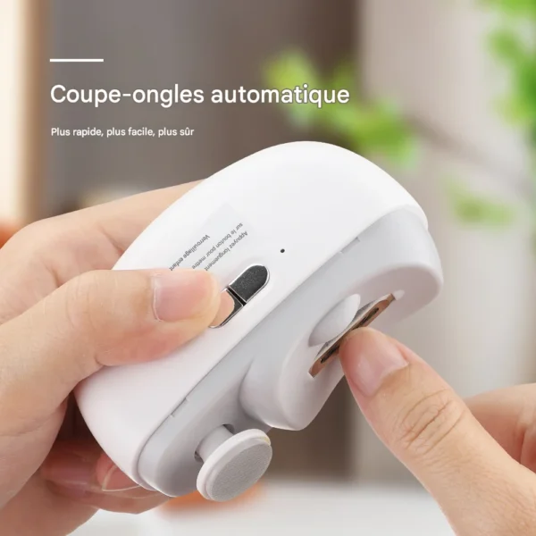 Coupe-ongles électrique 2 en 1 anti-éclaboussures bébé