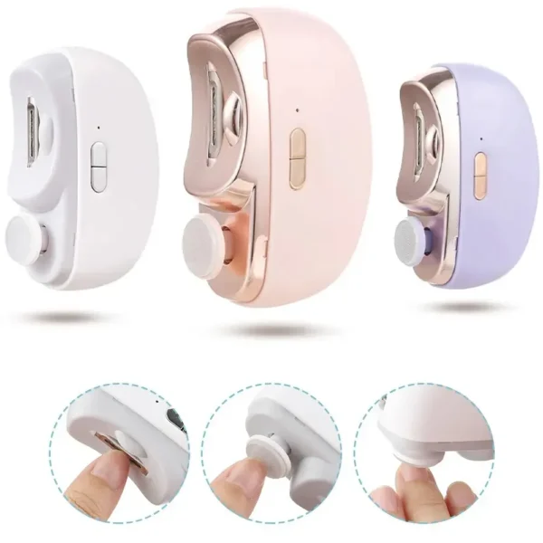 Coupe-ongles électrique 2 en 1 anti-éclaboussures bébé