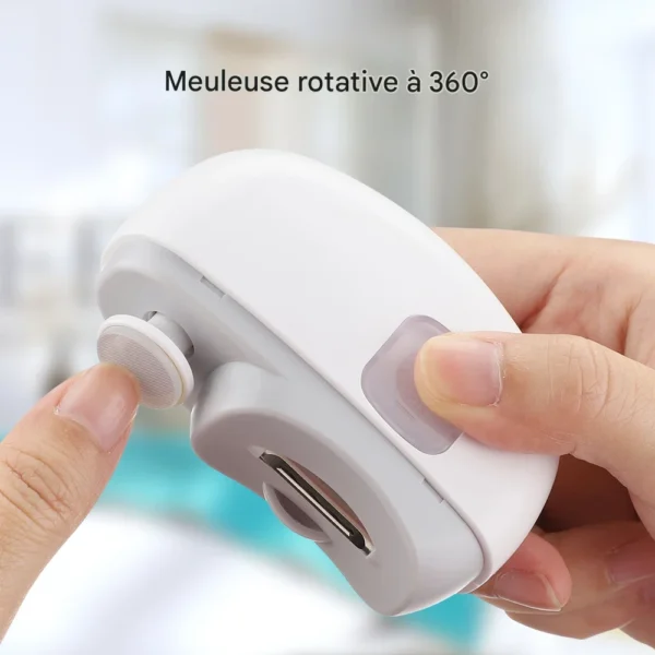 Coupe-ongles électrique 2 en 1 anti-éclaboussures bébé
