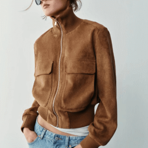 Home 21 Autumn Commuter – Women's Casual Stand Collar Pilot Bomber Jacket