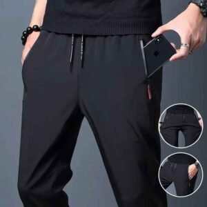 Men’s Casual Cropped Trousers – Straight Leg Lightweight Summer Trousers