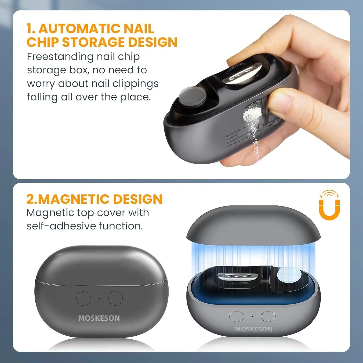 Electric Nail Trimmer for Adults and Babies – Automatic Fingernail Trimmer with LED Light for Seniors 3 Electric Nail Trimmer for Adults and Babies – Automatic Fingernail Trimmer with LED Light for Seniors - Image 3
